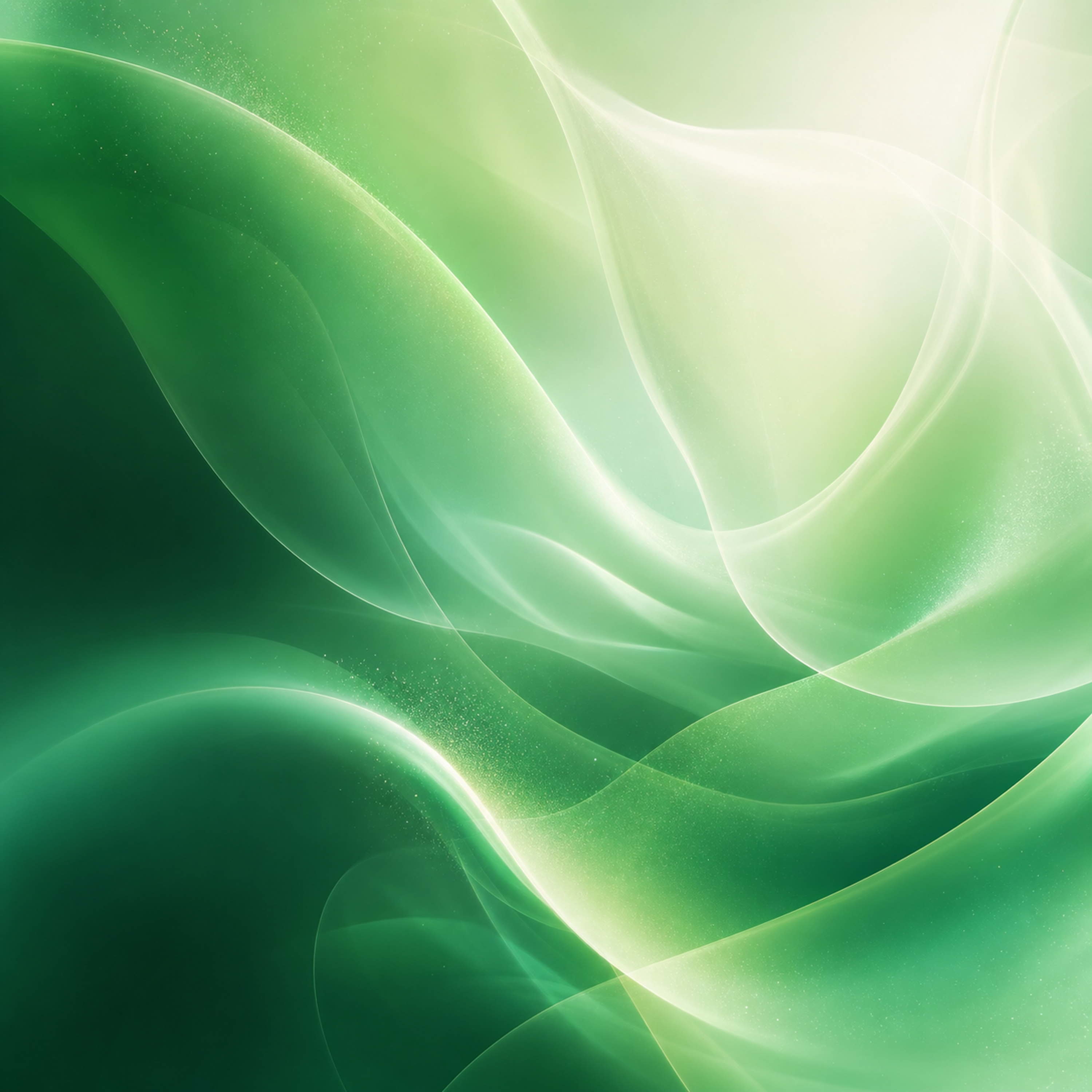 Abstract green light waves